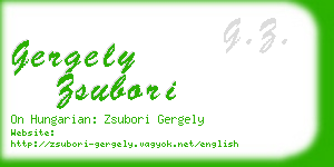 gergely zsubori business card